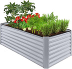 Best Choice Products 6x3x2ft Outdoor Metal Raised Garden Bed, Deep Root Box by BestChoiceProducts