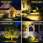 ROSHWEY Outdoor Solar Lights, 600LM Solar Garden Lights Waterproof Solar Spot - Image 3