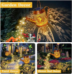 Solar Lanterns Outdoor, Hummingbird Sunflower Watering Can lights, Waterproof - Image 5