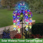 Solar Lights Outdoor Pathway, Wisteria Flower Garden Stakes, Colorful LED Lights - Image 4