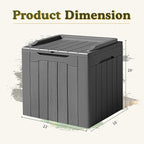 Devoko 31 Gallon Waterproof Outdoor Storage Box Resin Deck Box Lockable and UV - Image 6