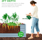 Best Choice Products 8x2x2ft Raised Outdoor Metal Garden Bed, Deep Root Box - Image 4