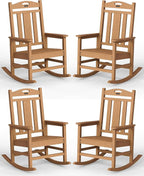 Ciokea Oversized Outdoor Rocking Chairs Set of 4, 380lbs Heavy-Duty Large Patio by CIOKEA