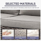 Belord 6 Piece Outdoor Furniture Patio Wicker Sofa Set, Oversize Outdoor Swivel - Image 8