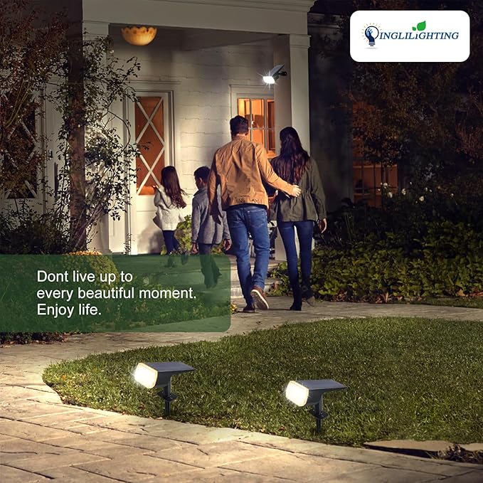 DINGLILIGHTING Waterproof Solar Lights Outdoor: IP65 Led Spot Light Decorations - Image 7