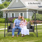 VINGLI Heavy Duty 800 LBS Wicker Hanging Porch Swing - Image 7