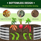 2PCS 3x3x1FT Galvanized Raised Garden Bed Kit, Vegetable Boxes-Round Metal - Image 4