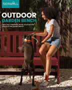 SERWALL Outdoor Bench, HDPE Outdoor Benches Weatherproof, 2-Person Garden Bench - Image 7