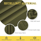 NICETOWN Olive Green Blackout Curtains - Image 2