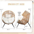 Vongrasig Wicker Egg Chair PE Rattan Chair - Image 2
