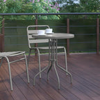 Flash Furniture Bellamy 23.75'' Round Tempered Glass Metal Table - Image 6