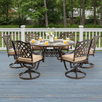7-Piece Cast Aluminum Patio Furniture, Patio Dining Set - Image 2