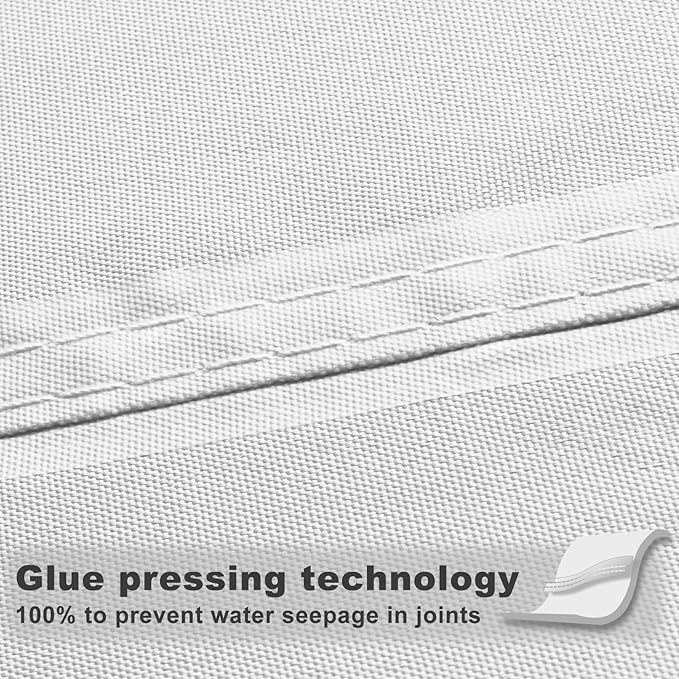 SUNNY GUARD Waterproof Sun Shade Sail 7'x14'x15.7' White Right Triangle UV - Image 4