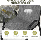 UDPATIO Patio Chairs Set of 4, Stackable Outdoor Dining Chairs - Image 5