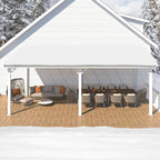 AECOJOY 20' x 10' White Gazebo Outdoor Pergola - Image 6