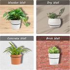 2 Pack 8 inch Flower Pot Holder Ring, Flower Pot Holder Ring Wall Mounted Set - Image 7