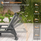 LUE BONA Chaise Lounge Chair Outdoor Set of 4, HDPS and HDPE Wicker Material - Image 7