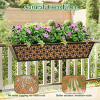 SPECILITE 30" Window Boxes Planters, Heavy Duty Metal Railing Planter Boxes - Image 2