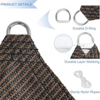 E&K Sunrise 12' x 12' x 12' Sun Shade Sail Triangle Canopy Shade Cover UV Block - Image 4