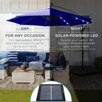 Best Choice Products 10ft Solar LED Offset Cantilever Hanging Market Patio - Image 3