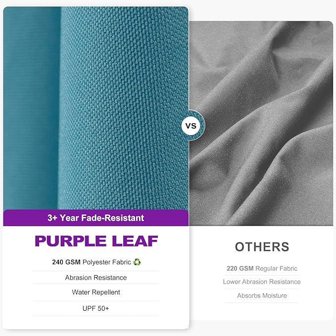 PURPLE LEAF 10' X 10' Left-right Tilting Patio Umbrella Outdoor Cantilever - Image 4