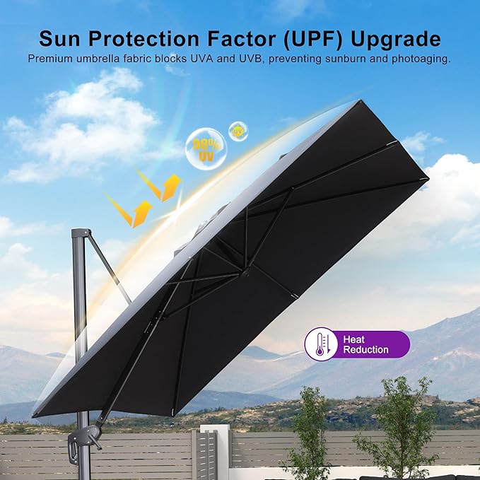 PURPLE LEAF 10 FT Outdoor Umbrella - Image 8