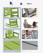 KINGYES HDPE Rocking Chairs Outdoor, Patio Rocking Chairs - Image 6