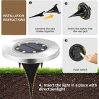 SOLPEX Solar Lights Outdoor Waterproof, 8 Pack Solar Ground Lights, Solar - Image 4