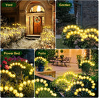 Solar Lights Outdoor 4 Pack 32 LED Solar Cloud Swaying Lights Garden Waterproof - Image 7