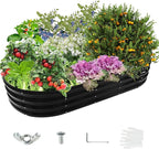 6X3X1 FT Oval Galvanized Metal Garden Raised Bed/Plant Box - Image 9