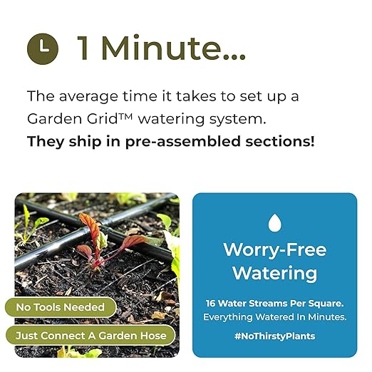 Garden Grid Watering System | Square Foot Gardening Grid & Irrigation in One | - Image 2
