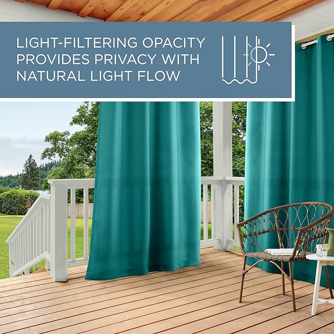 TOWN & COUNTRY BASICS Cabana Solid Heavyweight Indoor Outdoor Curtains - Image 8