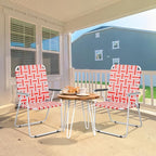 VINGLI Patio Lawn Webbed Folding Chairs Outdoor Beach Portable Camping Chair - Image 2