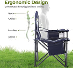 ALPHA CAMP Heavy Duty Camping Chair 500LBS Capacity, Oversized Folding Chair - Image 5