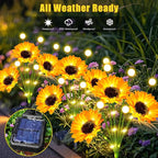 Solar Lights Outdoor Garden Decor, 4 Pack Sunflower - Image 7