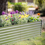6X3X2ft Galvanized Raised Garden Bed, Outdoor Courtyard Planter Box Metal Patio - Image 5