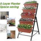 Suyncll Vertical Raised Garden Bed Planter Box, 5 Tiers Vertical Garden Planter - Image 7