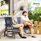 Outsunny 2-Person Outdoor Glider Bench, Patio Double Swing Rocking Chair - Image 2