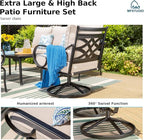 MFSTUDIO 7 Seats Large Metal Patio Conversation Sets, 5 Pieces Outdoor - Image 5