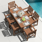 Outdoor Rectangle Dining Table, Heavy-Duty HDPE Table - Image 2