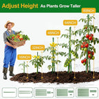 WAENLIR 16 Inch 24 Pack Extendable Garden Stakes Kit, DIY 4ft 5ft 6ft 7ft 8ft - Image 2