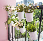 Dahey 10 Pcs Hanging Flower Pots Metal Iron Bucket Planter - Image 5