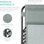 Best Choice Products Set of 2 Adjustable Steel Mesh Zero Gravity Lounge Chair - Image 7