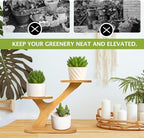 XXXFLOWER Wood Plant Stand for Indoor, Small Desktop Plant Stand, 3 Tier - Image 8