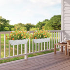Railing Planters Outdoor Balcony 16 Inch Deck Over The Railing Planter Boxes - Image 6