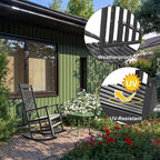 Patio Rocking Chair Outdoor Set of 1, Weather Resistant Poly Resin Oversized - Image 7