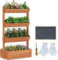 Vertical Wooden Raised Garden Bed Planters Wood Planter Kit Plant Stand Flower by RHINEINMIST
