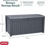 Keter Outdoor Storage Deck Box for Patio, Backyard & Garden, 110 Gal, Organizing - Image 3