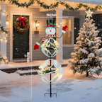 Outdoor Christmas Decorations Snowman Solar Wind Spinner Lighted Christmas Yard - Image 4