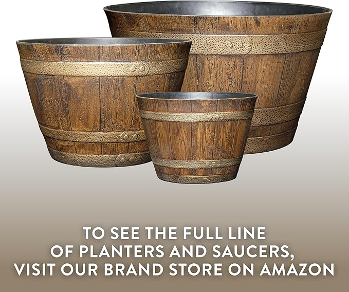 Classic Home and Garden Whiskey Barrel Planters - Image 7